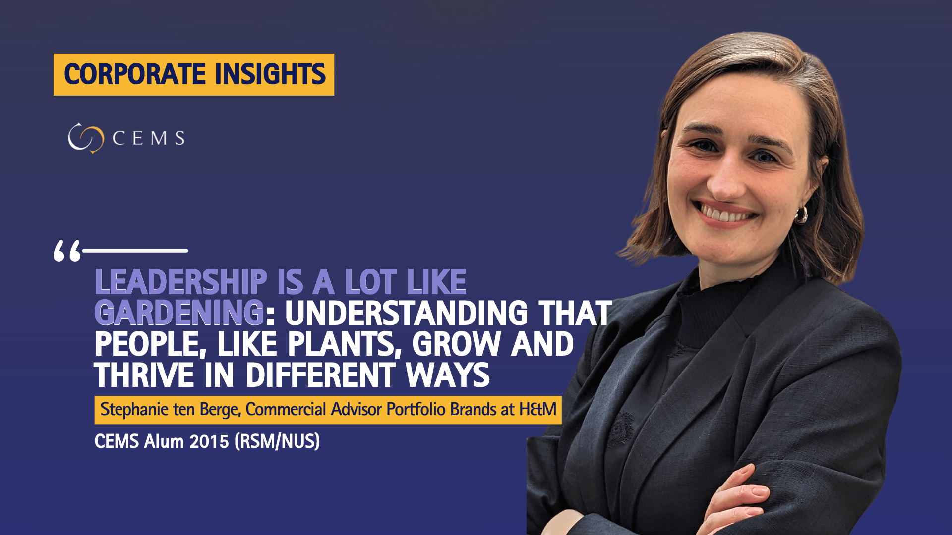 Stephanie ten Berge - CEMS Alumni