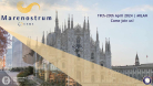 This is a banner showcasing Milan, and inviting people to come to Italy for the Marenostrum 2024.