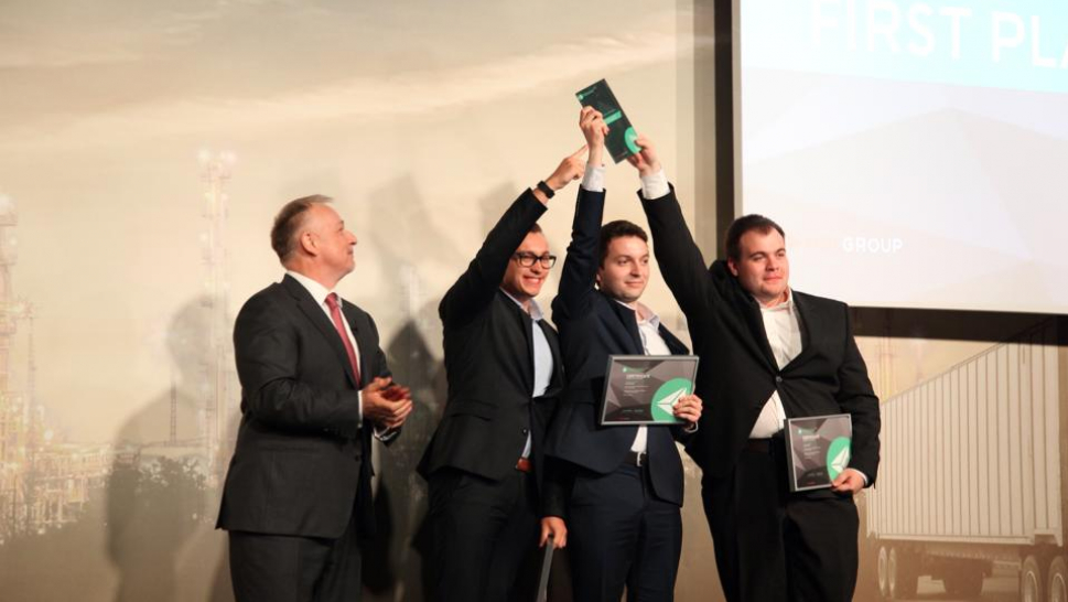 CEMSies Filip Biznar & Petr Boros won first prize in the Mol Group Freshhh 2015 Competition, Photo Credit: MOL Group