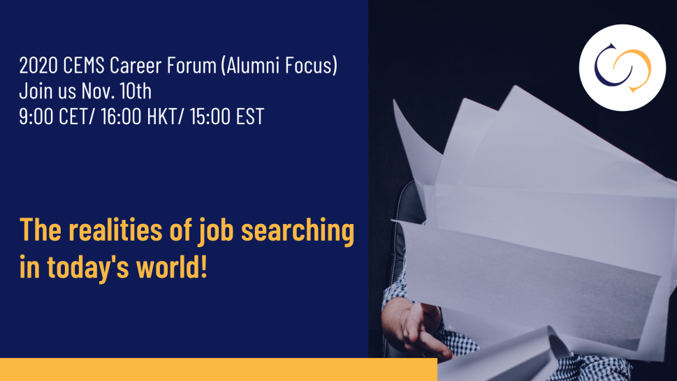 2020 CEMS Career Forum (Alumni Focus) Flyer