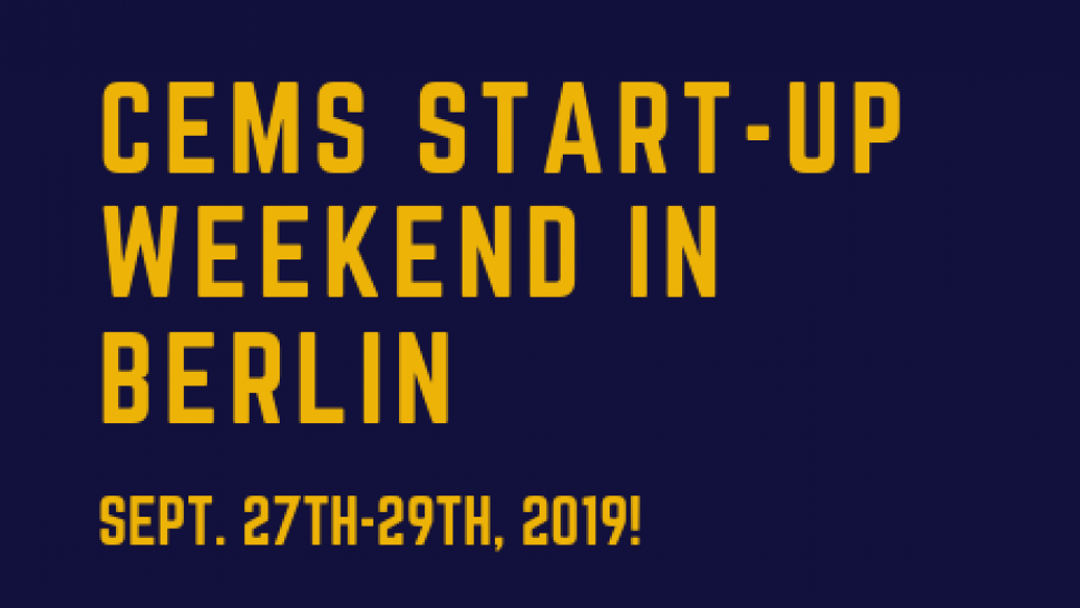 CEMS Startup Weekend in Berlin 2019 Banner