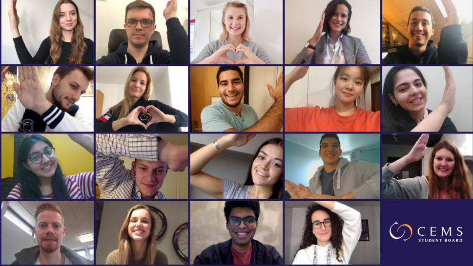 The CEMS Student Board - Picture of virtual meeting