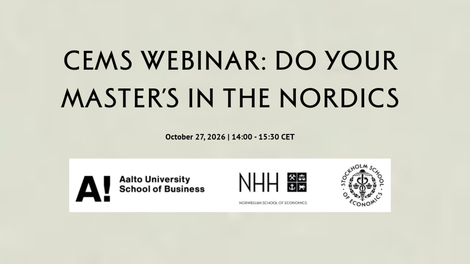 Webinar: masters in the nordics 2026