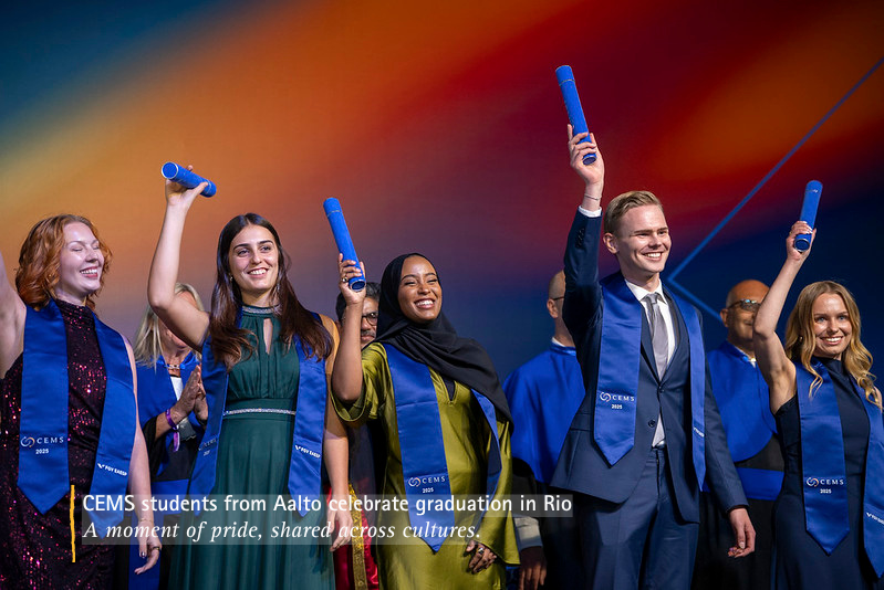 student from Aalto celebrates graduation in Rio