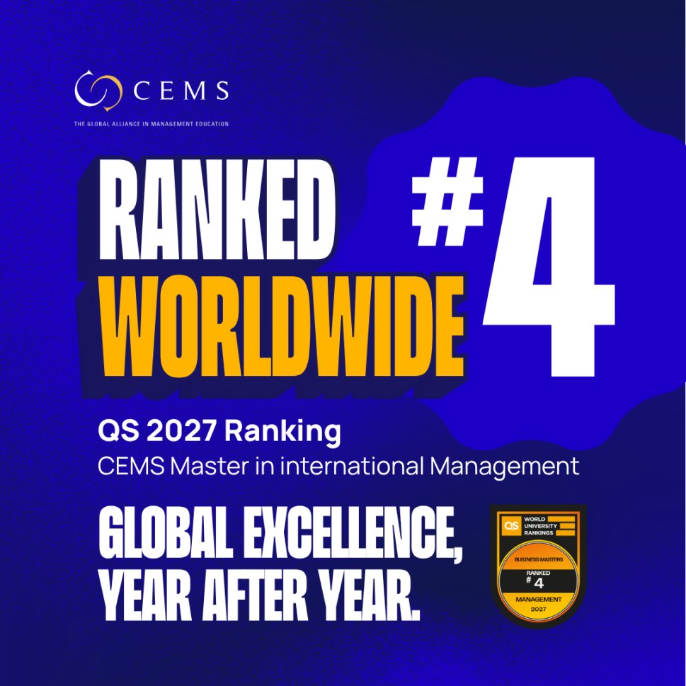 CEMS QS ranking 2027 4th position 