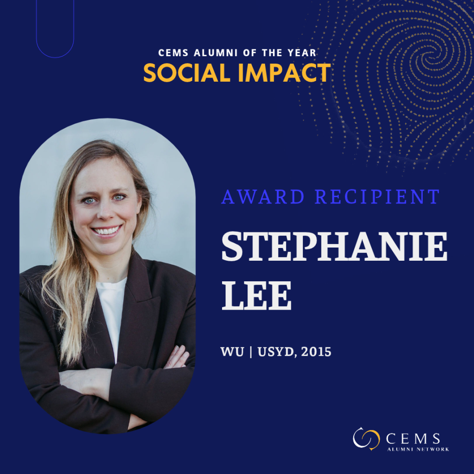 Stephanie Lee , Alumni of the year award 2026